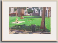 MADISON SQUARE PARK   #174   2000   watercolor   15" x 22"